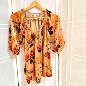 Sundance velvet floral top blouse